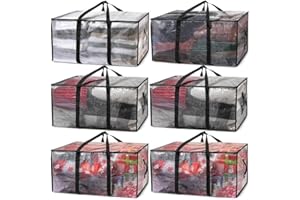 Homxters Large Moving Bags or Storage Bag, Heavy Duty Clothes Storage Bags with Lids Transparent Waterproof Packing Bags with Zips for Moving House Clothes Bedding Duvet Storage (2)