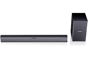 Sharp Soundbar for TV HT-SBW182 2.1 Soundbar with Wireless Subwoofer – Bluetooth, HDMI ARC/CEC, Optical, Aux – 160W Home Cinema TV Speaker System.