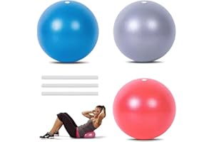 HIKPACKER 3 Piezas Pelota 20 cm Ball Pilates y Yoga, Ball Inflable para Gimnasio, Masaje y Entrenamiento en Casa
