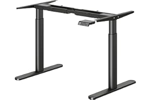 ‎MAIDESITE MAIDeSITe EL2 Pro Art Höhenverstellbarer Schreibtisch Gestell, Ovaler Beindesign Elektrisch höhenverstellbares Tischgestell Dualmotor Traglast 180kg mit 4 Memory-Steuerung und Kollisionschutz Funktion