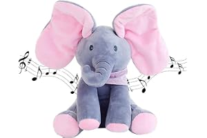 SKEIDO Elephant Plush Doll Elephant Animated Talking Singing Stuffed Elephant Plush Doll Children's Gift Holiday Gift Birthday Gift for Boys and Girls