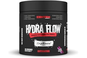 CONTEH Hydra Flow Electrolyte Powder with CocoMineral® | Premium Daily Hydration Supplement | Replenish Electrolytes & Vitamins | Coconut Water Extract | 30 Servings | Post-Workout & Daily Use (Berry)