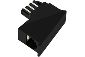 BIGtec TAE RJ11 Adapter TAE-F Stecker auf RJ11 Buchse 6P4C Kabeladapter Modularadapter Telefon -Kabel Telefondose Router