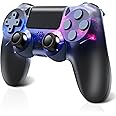 Wireless Controller for PS-4, Controller Wireless for PS-4/Pro/Slim/PC, Bluetooth Gamepad Joystick with Dual Vibration Touch Panel 3.5mm Audio Jack Six-Axis Upgraded Ergonomic Controller