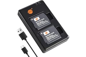 DSTE 2PCS NB-11L NB-11LH(1400mAh/3.7V) Batería Cargador Compatible para Canon PowerShot A2300,A2400,A2500,A2600,A3400,A3500,A4000 IS,ELPH 110, 115,130,320,340 HS,IXUS 265,132D,140,155,150,145