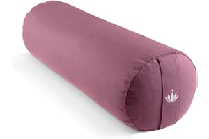 Lotuscrafts Rollo de Yoga para Yin Yoga Ø24 cm - Rollo de Yoga con Relleno de Espelta - Funda de Algodón Lavable - Rollo de Yoga para Yoga Restaurativo - Certificado Gots
