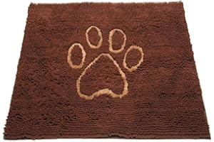 DOG GONE SMART PET PRODUCTS Dog Gone Smart Dirty Dog Microfiber Doormat, Super Absorbent Machine Washable with Non-Slip Backing, Large, Mocha Brown
