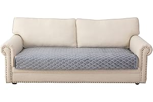 ‎EISMODRA Eismodra Sofa Überzug,Sofabezug 3 Sitzer,Anti-Rutsch-Couch Überzug für L Form Sofaschoner Chaiselongue Ecksofa 2 Sitzer Schonbezüge Wohnzimmer Sessel Hunde Haustiere,Hellgrau,90x180cm(nur 1 Stück)