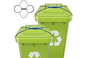 BODYGAD 2 Pezzi Lucchetti Bidoni Spazzatura, Corda Elastica Pattumiera Aperta