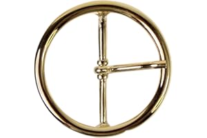 FRONHOFER Simple round belt buckle, gold, pin buckle, ladies, 4 cm, 18395
