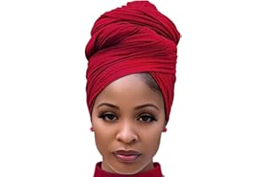 DRESHOW Hair Wrap for Black Women with Natural Hair Large Stretch Soft Edge Scarves for Braids Dreadlocks