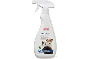 BEAPHAR – DIMETHICARE – Spray Stop Parasites pour Chien et Chat – Contre puces, tiques, poux, aoûtats – Sans pesticide et insecticide chimique – À l'Aloe Vera – Action immédiate – Sans rinçage – 500ml