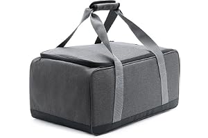 Ejoyous Campingkastrull, organisationsväska, verktygsväska, robust konstruktion med omslutande handtag, stora integrerade fickor för grillning och kökstillbehör med två, Standard, L