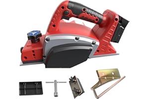 YWNYT Akku-Handhobel für Milwaukee M18 18 V Akku, 15000 U/min, bürstenloser elektrischer Holzhobel, 82 mm Schnittbreite, 0-2 mm Schnitttiefe, Power-Holzhobel für Holzbearbeitung, Tischler, Heimwerker