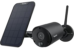 ‎REOLINK Reolink 5MP Überwachungskamera Aussen Akku, Kabellose Solar WLAN Kamera Outdoor mit PIR- & KI-Erkennung, 2,4GHz Wi-Fi, IR-Nachtsicht, 2-Wege-Audio, Wetterfest, Argus Eco 3K Schwarz mit Solarpanel