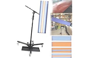 DOZPAL Lackloses Dellenreparatur-Lichtwerkzeug, 92 cm/36,2 Zoll, erweitertes LED-Line-Board, 6 Farben, verstellbares Zubehör zur Dellenerkennung in der Grube, mit verstellbaren Bodenständern