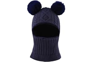 XIAOHAWANG Gorro de Punto para Niña Niño Beanie Gorro De Invierno Unisex De Esquí Sombrero De Chicos