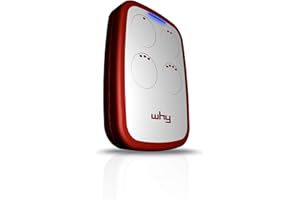 WHY EVO Telecomando rolling code multifrequenza da 280 a 868 mhz, apricancello autoapprendente programmabile, radiocomando ad ampio raggio con 4 pulsanti Rosso Red Granade