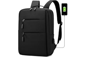 Mixroom - Zaino Porta PC Uomo Laptop Borsa per PC Portatile porta Computer Custodia Notebook 15" Due Tasche Frontali Con Attacco USB Z1