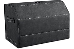 Ergocar Organisateur de coffre de voiture, pliable, léger, avec ouverture à 180°, gris