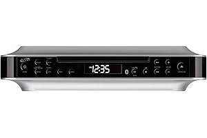 iLive Bluetooth Under The Cabinet Radio CD Player, Bluetooth, USB, AUX in, MP3 CD Wireless Music System with Kitchen Timer, Digital Clock and Hands Free Speakerphone with Remote Control iKBC384SMP3U