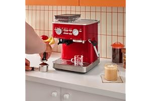 KitchenAid Semi Automatic Espresso Machine with Burr Grinder - Candy Apple 5KES6551BCA