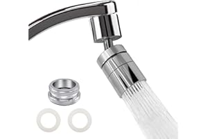 FALLCON F Aireador Grifo Cocina, 360 Grados Adaptador Grifo Perlizador Atomizador Universal Giratorio Cabezal de Accesorio Cocina Baño Antisalpicaduras Ahorro Agua - Fácil instalación Universal