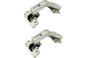LOOTICH 135 Grado Clip-on 35 mm Cerniera Angolare per Porta Pieghevole Cerniere Speciali per Armadio Mobili Porte Ante d'Angolo 2 Pezzi