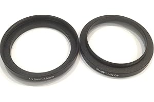 XJGMAO 2x Connect 40.5mm To 46mm Size Step Up Rings Video Camera Lens 40.5-46mm Filter Aperture Switch Adapter Ring Photo Picture Connector Adjust 40.5-46 Photo-graphy Parts Screws Accessories