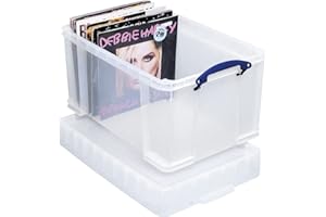 REALLY USEFUL BOX Really Useful Clear Plastic Storage Box 48 Litre XL