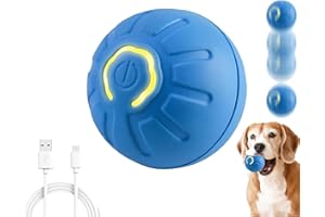 TBLMPNE Interactive Dog Ball,Moving Dog Toy,Interactive Dog Toys,Dog Toys for Boredom,Self Moving Bouncing Jumping Rechargeable Funny Pet Toys(Blue)