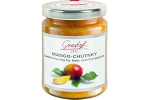 Grashoff Mango-Chutney, für Curry- und Reisgerichte, 200 ml, 3er Pack (3 x 200 ml)