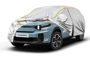 FCFEWLSDE Bache Voiture Exterieur pour Citroen C3 Aircross Housse de Voiture,Protection UV Anti-Neige et Coupe-Vent Tous Temps avec Bande réfléchissante