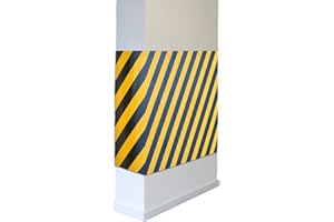 PARKING FACIL | Protector de Columnas de Garaje | Color Amarillo y Negro | Longitud 100 cm| Altura 70 cm | Espesor: 2 cm | Protección para Parking | Fácil Instalación con Autoadhesivo