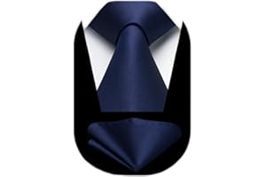 HISDERN Corbatas para Hombre de Boda Modernas Houndstooth Conjunto Corbata y Pañuelo Clásico de Business