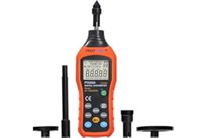 Protmex Digital Tachometer, MS6208A Contact Measurement Speed Tach Meter 50-19999RPM Speed Meter Contact Tach RPM Meter With 100 Groups Data Logging, Data Hold, Max/Min/AVG, Backlight