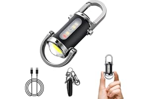 FLANLIY Mini Lampe De Poche Porte-CléS, Lampes Porte-CléS, Lampe De Poche Rechargeable Led, 1000lm Avec La Puissance Mobile, ImperméAble Et Durable, Pour Alimentation De Secours ExtéRieure, Camping (A)