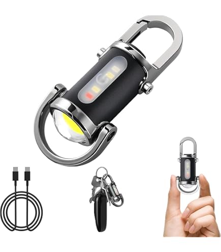 Mini Lampe De Poche Porte-Clés Portable De Type C Rechargeable Lampe