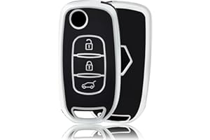 OFFCURVE Etui a Cle Voiture Coque Clé, Étui à Clés Couvre Clef Cache Clef Convient pour Renault Sandero Stepway Logan Arkana Captur Kadjar Clio Megane Symbol Koleos Twingo Kangoo Dacia Duster
