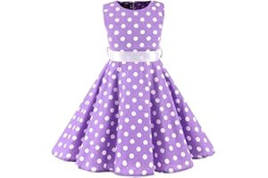 SXSHUN Mädchen Retro Vintage Rockabilly Kleid Partykleider Cocktailkleider