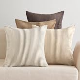 EMEMA Kissenbezug 40x40 Kordsamt Braun Serie Sofakissen 4er Set | Dekokissen Kissenbezüge Kord Kissenhülle Zierkissenbezug De