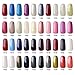 Vishine Nail Gelpolish Manicure Starter Kit Pick Any 5 Colors Soak Off Gel Polish + Top Base Coat Set + 36W UV Lamp + Cleanser Plus