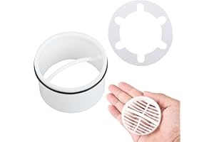 KITDAHOM Colador de Pelo + Tubo Sumergible para Ducha – Juego de colador de Drenaje de Ducha – Compatible con los Sistemas de desagüe 6960, 6963, 6961, 6962, Adecuado para sifones de Ducha