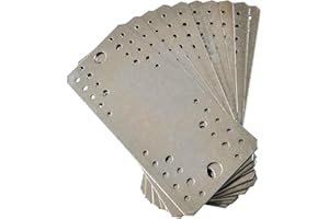 OMIDEAS 10 x Plaques d'assemblage plates (210 x 90 x 2) Connecteur de réparation, Plaques de raccord, en acier galvanisé