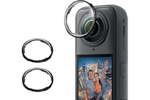 Locofun Kameraschutz für Insta360 X5 für Panzerglas, Premium-Linsenschutz, 2 Stück 3D Drehbar Objektivschutz Zubehör für insta360 X5,9H Härte Einzeln Kamera Schutzfolie,Anti-Kratzen