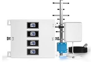 LINSINAL Amplificador de Cobertura movil para el hogar y la Oficina, Amplificador 4G gsm LTE 3G 2G de hasta 150 Metros Cuadrados para Todos los operadores - Soporta Yoigo, Orange, Vodafone, etc.