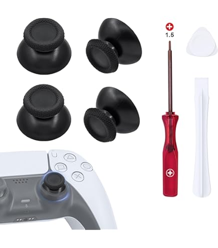 MatoSan 4 Thumbstick doppen, siliconen grip opzetstukken voor controller- sticks, compatibel met gangbare gamepads & Steam Deck – ergonomische gaming-accessoires – joystick bescherming en comfort