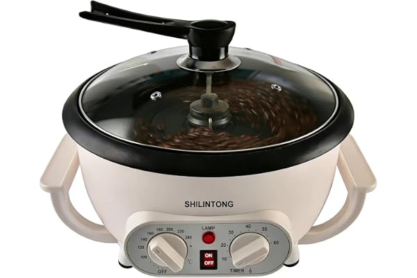 Machine à Torréfier les Grains de Café SHILINTONG, Torréfacteur Électrique pour Café, Noix, Cacahuètes, 750g, 220V 1200W, Revêtement Antiadhésif, Usage Domestique