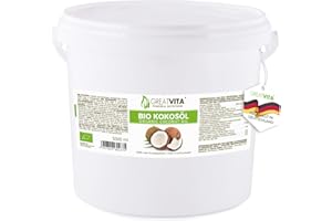 GREAT VITA - Aceite De Coco Orgánico, Nativo, 1 Paquete (1 X 5L) En Un Cubo 5000 ml