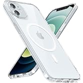[SARARMAZ] iPhone 11 ile uyumlu Crystal Clear Mika Mag-Safe Emici Şeffaf Kılıf (Şeffaf Magsafe Mika Sararmaz, iPhone 11)